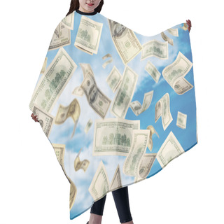 Personality  Money Falling Down From Sky Hair Cutting Cape