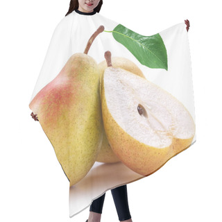 Personality  Pears On A White Hair Cutting Cape