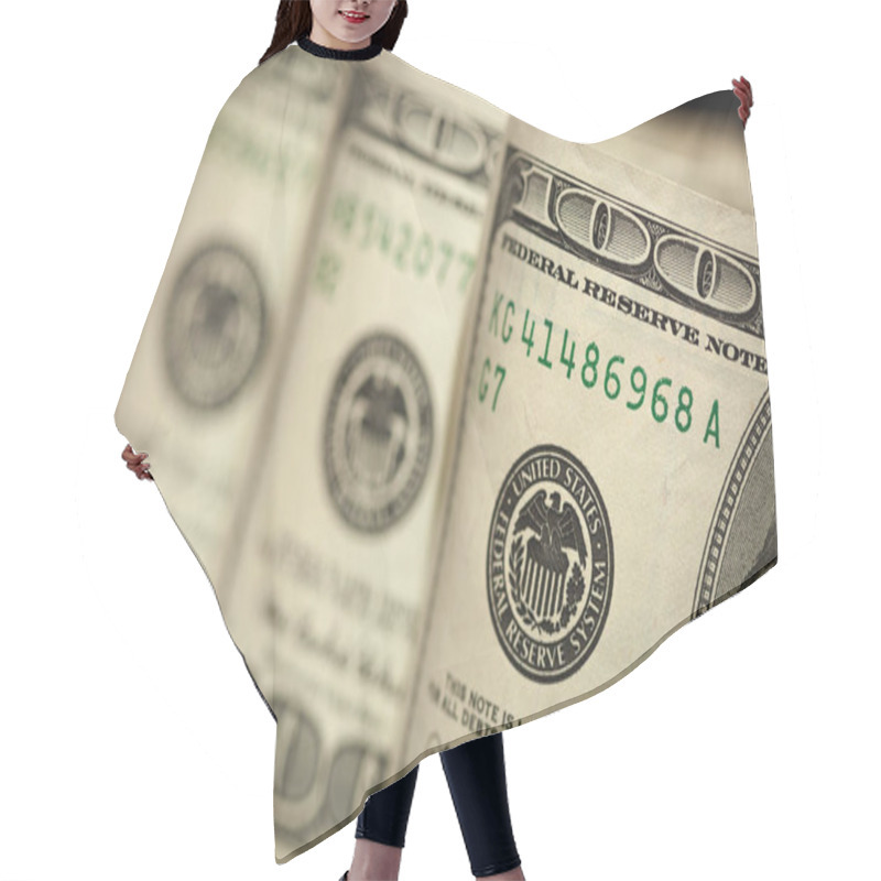 Personality  Abstract of One Hundred Dollar Bills hair cutting cape