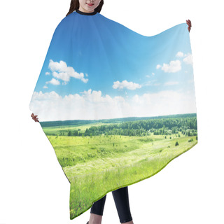 Personality  Field Of Summer Grass And Flowers Hair Cutting Cape