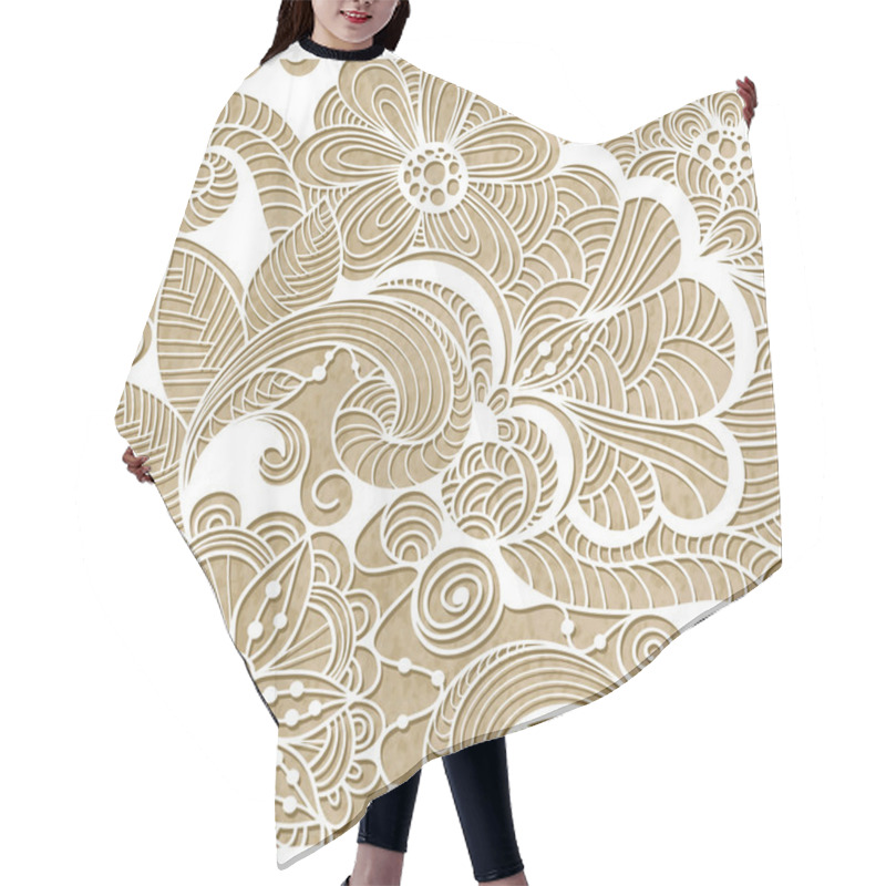 Personality  Winter Lacy Pattern Hair Cutting Cape