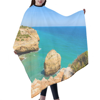 Personality  Turquoise Sea And Cliff Rocks Hair Cutting Cape