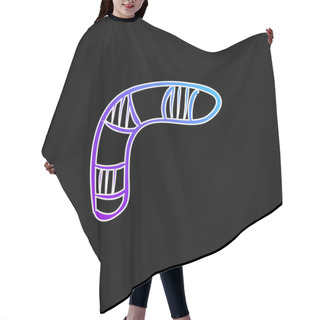 Personality  Boomerang Blue Gradient Vector Icon Hair Cutting Cape