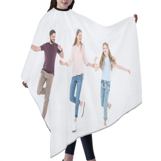 Personality  Family Dancing Together Hair Cutting Cape