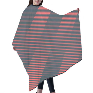 Personality  Linear Half Tone Pattern Vector Texture Red Black Oblique Striped Dynamic Abstraction. Retrowave Synthwave Retro Futurism Art Style Tilted Lines Neat Decoration. Halftone Textured Abstract Background Hair Cutting Cape