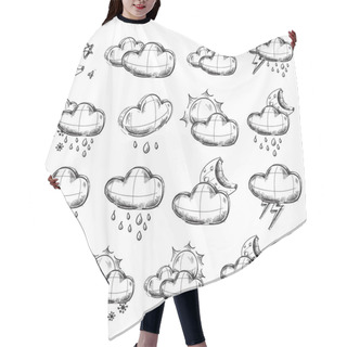 Personality  Weather Icons Collection Hair Cutting Cape