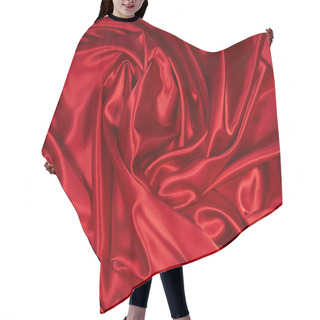 Personality  Red Satin/Silk Fabric 3 Hair Cutting Cape
