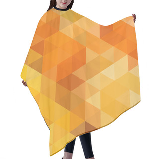 Personality  Abstract Geometric Background With Yellow And Orange Colors Triangles Hair Cutting Cape