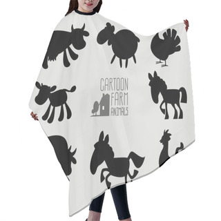 Personality  Collection Silhouette Cartoon Farm Animals Hair Cutting Cape
