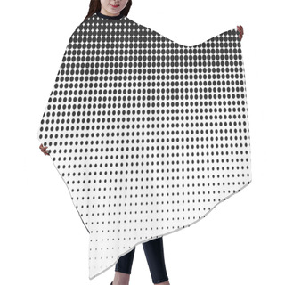 Personality  Halftone Background. Black-white Hair Cutting Cape