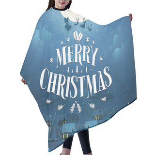 Personality  Merry Christmas And Happy New Year Card Hair Cutting Cape