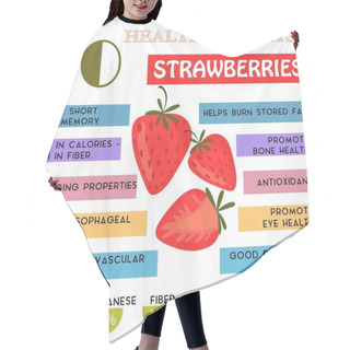 Personality  10 Health Benefits Information Of Strawberries. Nutrients Infogr Hair Cutting Cape
