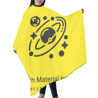 Personality  Astronomy Minimal Bright Yellow Material Icon Hair Cutting Cape