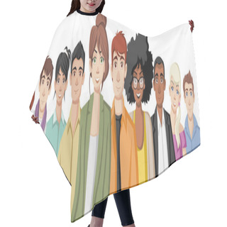 Personality  Cartoon Business People Hair Cutting Cape