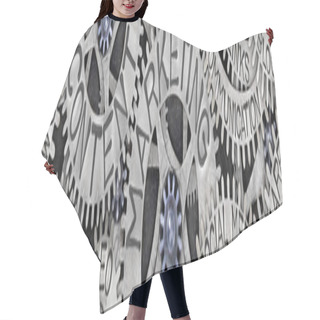 Personality  Metal Wheel Concept Hair Cutting Cape