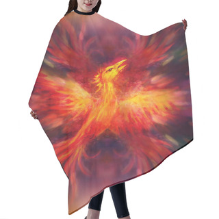 Personality  Flying Phoenix Bird As Symbol Of Rebirth And New Beginning. Hair Cutting Cape