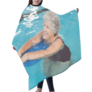Personality  Senior Woman Swimming Hair Cutting Cape