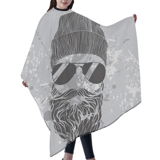 Personality  HIPSTER Skull Print For T-shirt Hair Cutting Cape