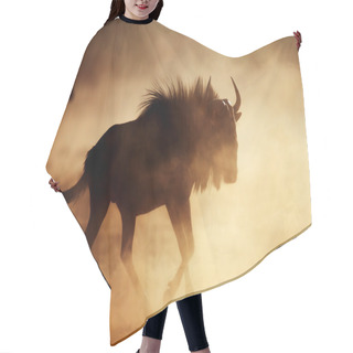 Personality  Blue Wildebeest Running In Dust Hair Cutting Cape