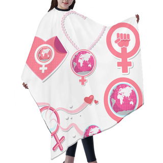 Personality  International Woman Day Symbol And Icon Hair Cutting Cape