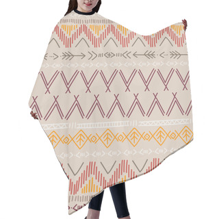 Personality  Tribal Navajo Seamless Pattern. Hair Cutting Cape