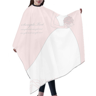 Personality  Wedding Dress Doodle For Wedding Invitations Or Announcements Hair Cutting Cape