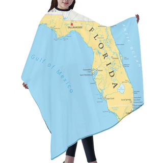 Personality  Florida Political Map Hair Cutting Cape