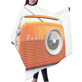 Personality  Vintage Radio Receiver Isolated On White Background Hair Cutting Cape