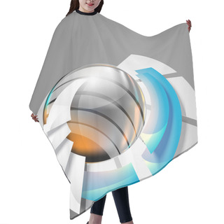 Personality  Abstract 3d Circle Bend Lines Hair Cutting Cape