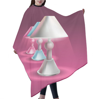 Personality  Set Of Table Lamps. Hair Cutting Cape