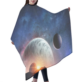Personality  Space Planets And Nebula Hair Cutting Cape