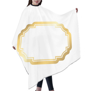 Personality  Gold Frame Simple Golden White Design Hair Cutting Cape