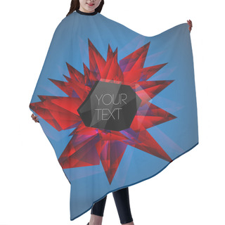Personality  Vector Red Crystal Background. Hair Cutting Cape