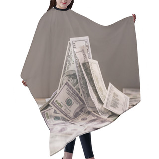 Personality  Heap Of Banknotes Of Us Dollars Hair Cutting Cape