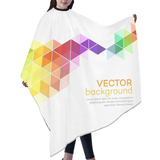 Personality  Color Geometric Background With Triangles. Vector Illustration  Hair Cutting Cape