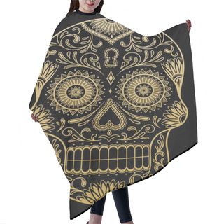 Personality  Ornate One Color Sugar Skull Hair Cutting Cape