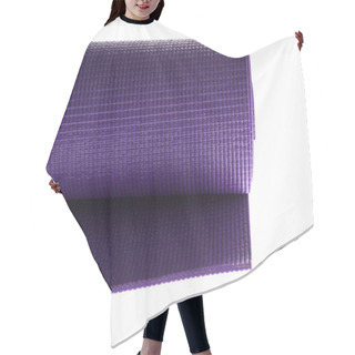 Personality  Purple Yoga Mat On White Hair Cutting Cape