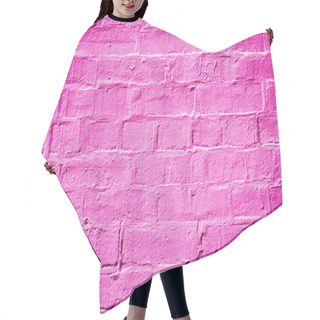 Personality  Magenta Fuchsia Hot Pink Brick Wall Background Texture Hair Cutting Cape