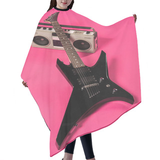 Personality  Electric Guitar And Tape Recorder  Hair Cutting Cape