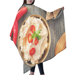 Personality  Cream Cheese With Chili And Tomato, Dip Sauce Hair Cutting Cape