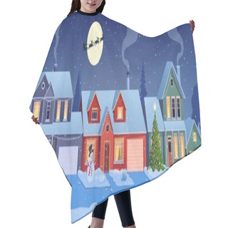 Personality  Residential Houses With Christmas Decoration Hair Cutting Cape