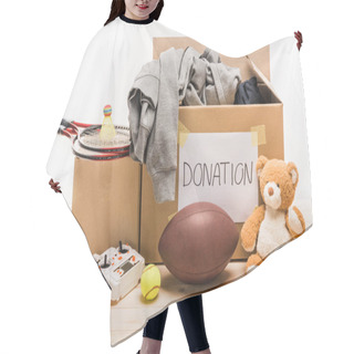 Personality  Cardboard Boxes With Donation Hair Cutting Cape