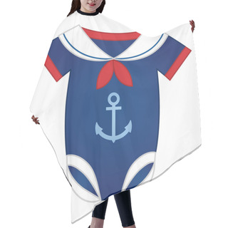 Personality  Vector Baby Bodysuit In Nautical Style Hair Cutting Cape