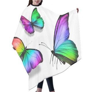 Personality  Three Colorful Butterflies Hair Cutting Cape