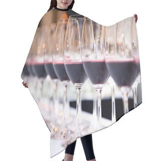 Personality  Glasses Of Red Wine Hair Cutting Cape