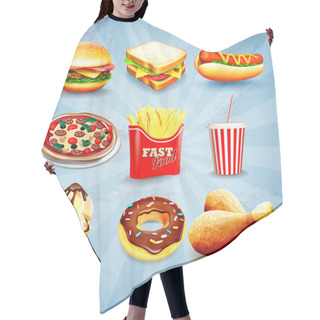 Personality  Fast Food Icons Hair Cutting Cape