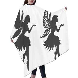 Personality  Silhouette Girl Hair Cutting Cape