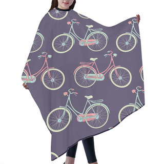 Personality  Bicycles Seamless Pattern Hair Cutting Cape