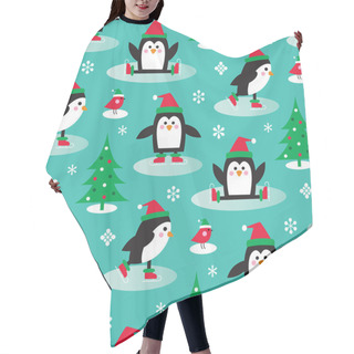 Personality  Penguins On Ice Skates Hair Cutting Cape