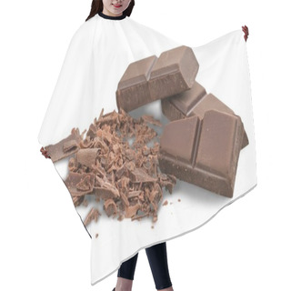 Personality  Pieces Of Delicious Chocolate On Background Hair Cutting Cape